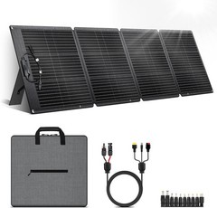 CTOLITY 200W Portable Solar Panel for Power Stations, ETFE Solar Kit, Foldable