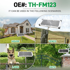 FM123 10 Watt Solar Panel Kit Fit for Mighty Mule Automatic Gate Openers, 12V Po