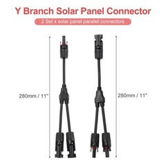 Solar Panel Connector Y Branch 2 to 1 Parallel Solar Panel Splitter 2 Way 2Set