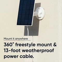 Solar Panel – Compatible with Cam Outdoor v1/v2 and Battery Cam Pro, Continuo…
