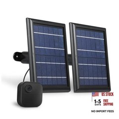 Solar Panel with Internal Battery – Compatible with 2 Pack – New Model Black