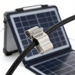 100Pcs Solar Panel Cable Clamps Stainless Steel Weather Resistant Wire Clips