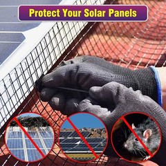 Maporch Solar Panel Bird Guard 50Ft Black Pvc Coated Steel Mesh Critter Prote…