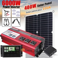 6000W Inverter Solar Panel Kit Solar Power for RV Marine Boat Off Grid System US