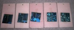 LOT of 5 VTG ARCHER Silicon Solar Cells 5x5cm / Radio Shack CAT No 276-125/ NOS