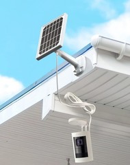 HPDMSOS Solar Panel Charger for Ring Stick Up Spotlight Cam 5V 2W