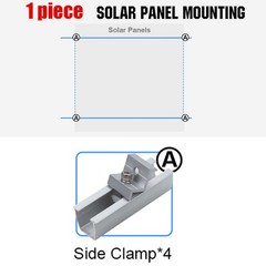 Solar Panel Mounting Fixing Kit Rail Brackets End/Mid Clamp Universal 30mm/35mm