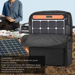 Solar Panel Bag Double Layer Travel Carrying Case For Camping/RV