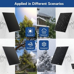 Solar Panel Compatible with Ring Camera Spotlight Cam Plus/Battery/Pro Stick …