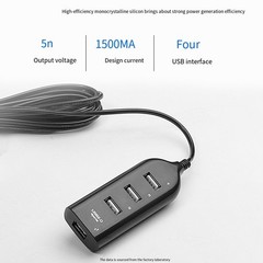 Multi Device 5V 8W Solar Panel Charger with 4 USB Ports for Outdoor Adventures