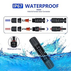 Solar Connector Crimping Tool Kit 60 Piece Male Female IP67 Waterproof 2.5 4 6