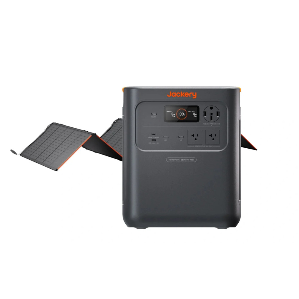 Jackery HomePower 3600 Pro Max Solar Generator with SolarSaga 500X Solar Panel