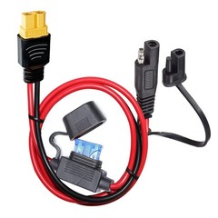 10AWG SAE to XT60 Connector Cable with 15A Fuse for Solar Generator (2FT)