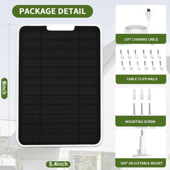 Solar Panel for Simplisafe Outdoor Camera, 4W Solar Panel Charger, IP65 Waterpro