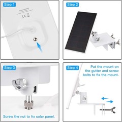 2Pack Gutter Mount Compatible with Arlo Essential Solar Panel, Arlo Pro 5S/Pr…
