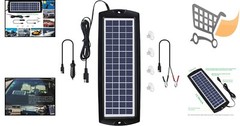 Car Battery Trickle Charger Solar Panel Power Kit 12V Maintainer for Vehicle