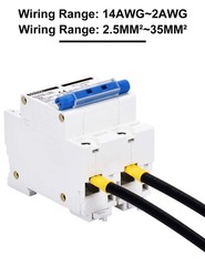 DIHOOL 125 Amp dc circuit breaker, 2-pole 12V to 240 Volt DIN Rail Mount solar d
