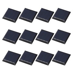 12pcs mini solar panels 2V 0.08W 40mA, for photovoltaic cells