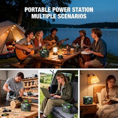 Versatile 288Wh Portable Power Station – Fast Charging, 8 Outputs for All Needs
