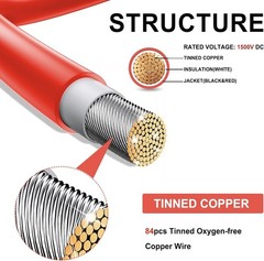 10AWG Solar Extension Cable – 40FT with Connectors for Harsh Environments