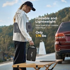 50W Foldable Solar Panel Portable Lightweight USB Charge Outdoor Travel