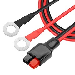 PNGKNYOCN O Ring Terminal to Battery Connector Cable, 12AWG 45A Connector and
