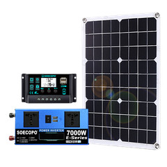 7000W 100A 110V Solar Panel Kit Complete Solar Power Generator Home Grid Syste