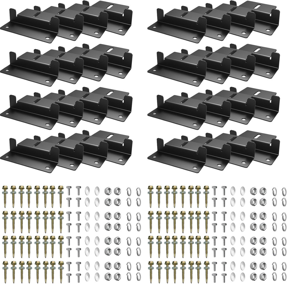 32 PCS Solar Panel Mounting Z Brackets,Solar Panel Mounting Brackets for RV | Li