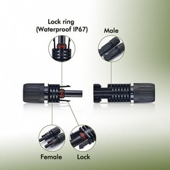 HQST 5 Pairs Solar Connectors Male/Female IP67 Waterproof Solar Panel Cable Conn