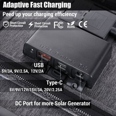 100W Portable Foldable ETFE Solar Panel Kit IP68 for Car Battery/RV/Garden/Home