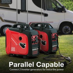 2500 Watt Portable Inverter Generator, 79.8cc Gas Powered Engine with 5.5H Lo…