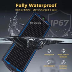 Battery Maintainer Solar Charger 12V Tender Car Trickle Motorcycle Boats Trucks