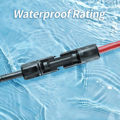 10 AWG Solar Extension Cable 10 Feet with Male and Female Connectors, Waterproof