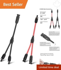 High Performance 10 AWG Solar Connectors – Reliable 2 to 1 Y Branch, Tool-Free