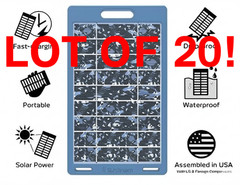 LOT OF 20! Sunstream PRO Rugged Waterproof USB Charging Solar Panel Wholesale