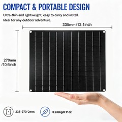 100W Portable Flexible Monocrystalline Solar Panel USB DC Outdoor RV Camping Use