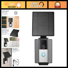 Universal Solar Charger for Ring & Wyze Video Doorbells – 2.5W Solar Panel Power