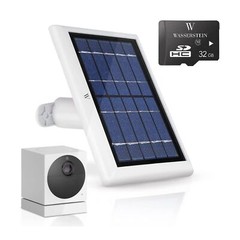 Wasserstein Solar Panel Compatible with Wyze Cam Outdoor – 5V 2W Charging White