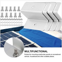 4Pcs Aluminum Solar Panel Rack for Home Mounting Bracket