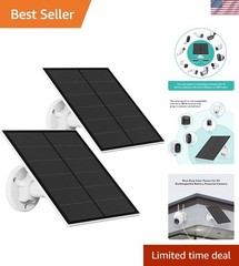 5W Solar Panel Charger for Outdoor Security Camera – 2 Pack, Waterproof
