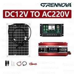 Grennova 1500W All-in-One Solar System Real Pure Sine 12V To110V/220V Power Inve