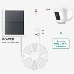 Solar Panel USB C Adapter Reliable Connection For Cam Pro Recommended