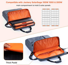 Travel Carrying Case Compatible with Jackery Solarsaga 100W 100X 200W – Solar Pa