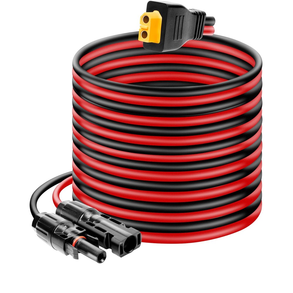 Solar Panel Connector to XT60 Connector Cable 50FT, 10AWG Solar to XT60 Charg…