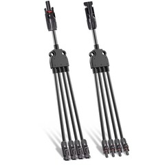 Solar Y Branch Connectors 1 Pair Parallel Connectors 1 to 4 Splitter Cable Wire