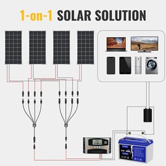 4in1 Solar Panel Y Branch Cable Connection PV Modul Adapter Connector Extension
