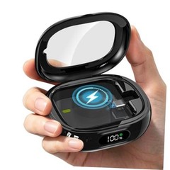 Charging Case for Oura Ring Gen 5 & 4 & 3 Charger, 2000mAh Portable Black