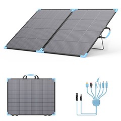 E-POWO 220W Watt Bifacial Portable Solar Panel ETFE Folding for Power Station