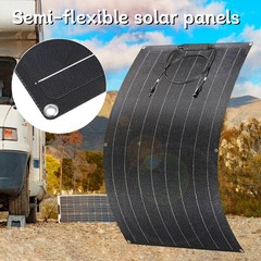 Flexible Mono Solar Panel 100W 18V Power Portable Camping Home RV Battery Charge