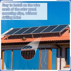 100 Pack Solar Panel Clips, U-Shape Fasteners with J Hooks for Bird Protection